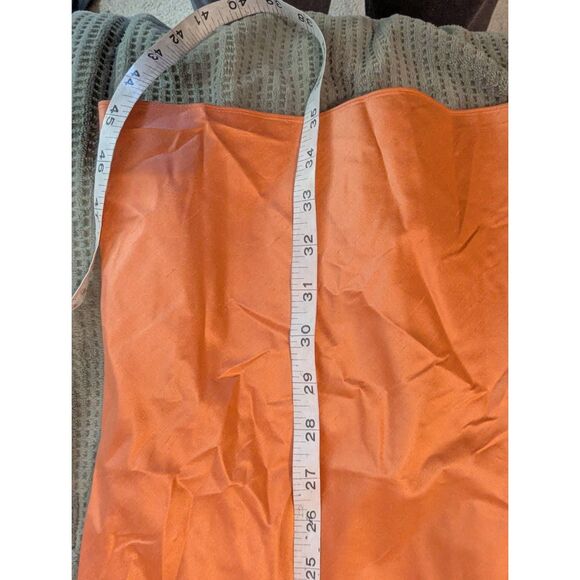 Emanual Ungaro Women's Size 6 100% Silk Peach Knee Length Dress Sleeveless - Picture 5 of 7